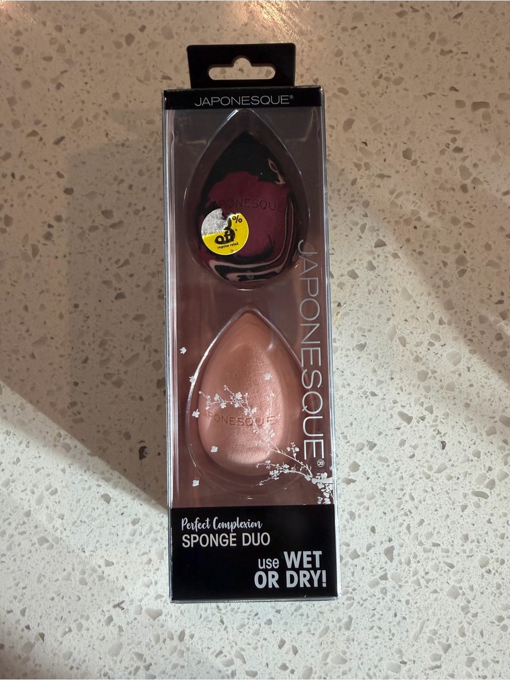 JAPONESQUE Perfect Complexion Sponge Duo - Black & Rose Gold